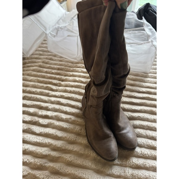 Baretraps Tall Brown Riding Boots Sz 8.5M Side Zip Yulissa Knee High - Picture 3 of 6